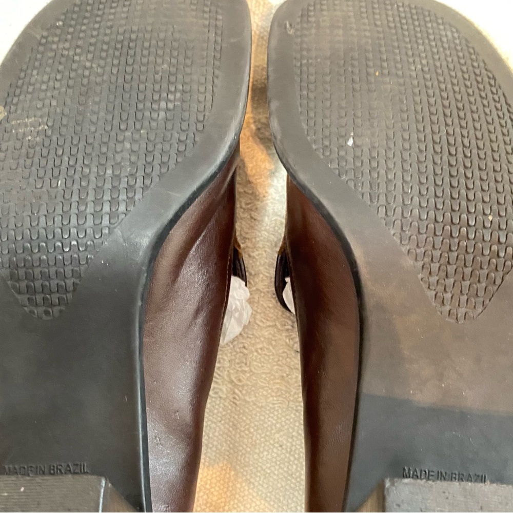 Presaro Vintage Heeled Loafter Slip On Leather Brown - Picture 6 of 10